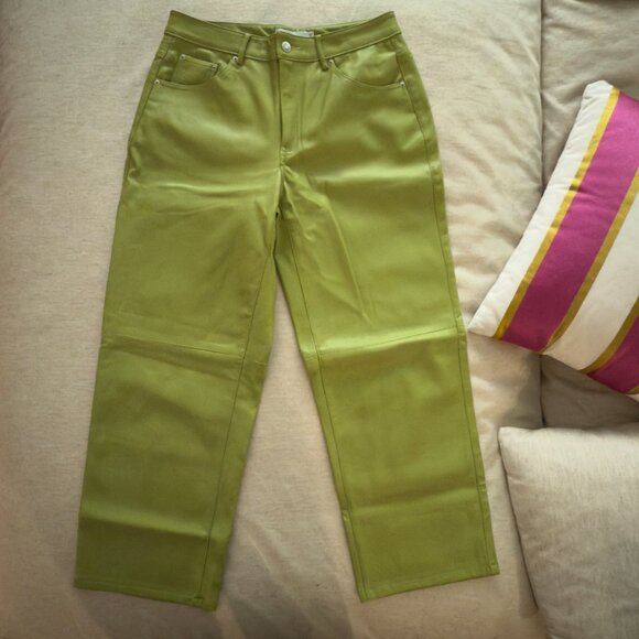 Green Stretch Faux-Leather Pant (Contemporaine by Simons) - Size 29 - Picture 1 of 7